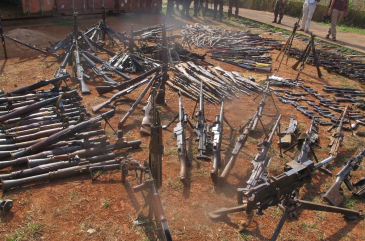 Bangui : Des armes artisanales restituées par les jeunes dans le cadre du projet CVR