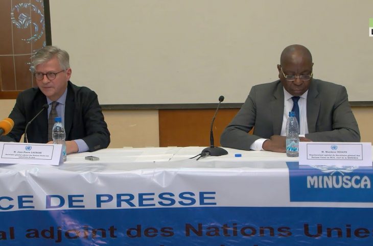 Centrafrique: Jean Pierre Lacroix, Secrétaire général adjoint des UN aux opérations de maintien de la paix condamne l'utilisation des mines antipersonnel